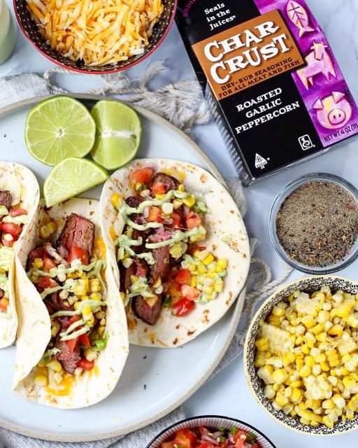 Grilled Char Crust® Steak Tacos – Char Crust® Dry-Rub Seasonings