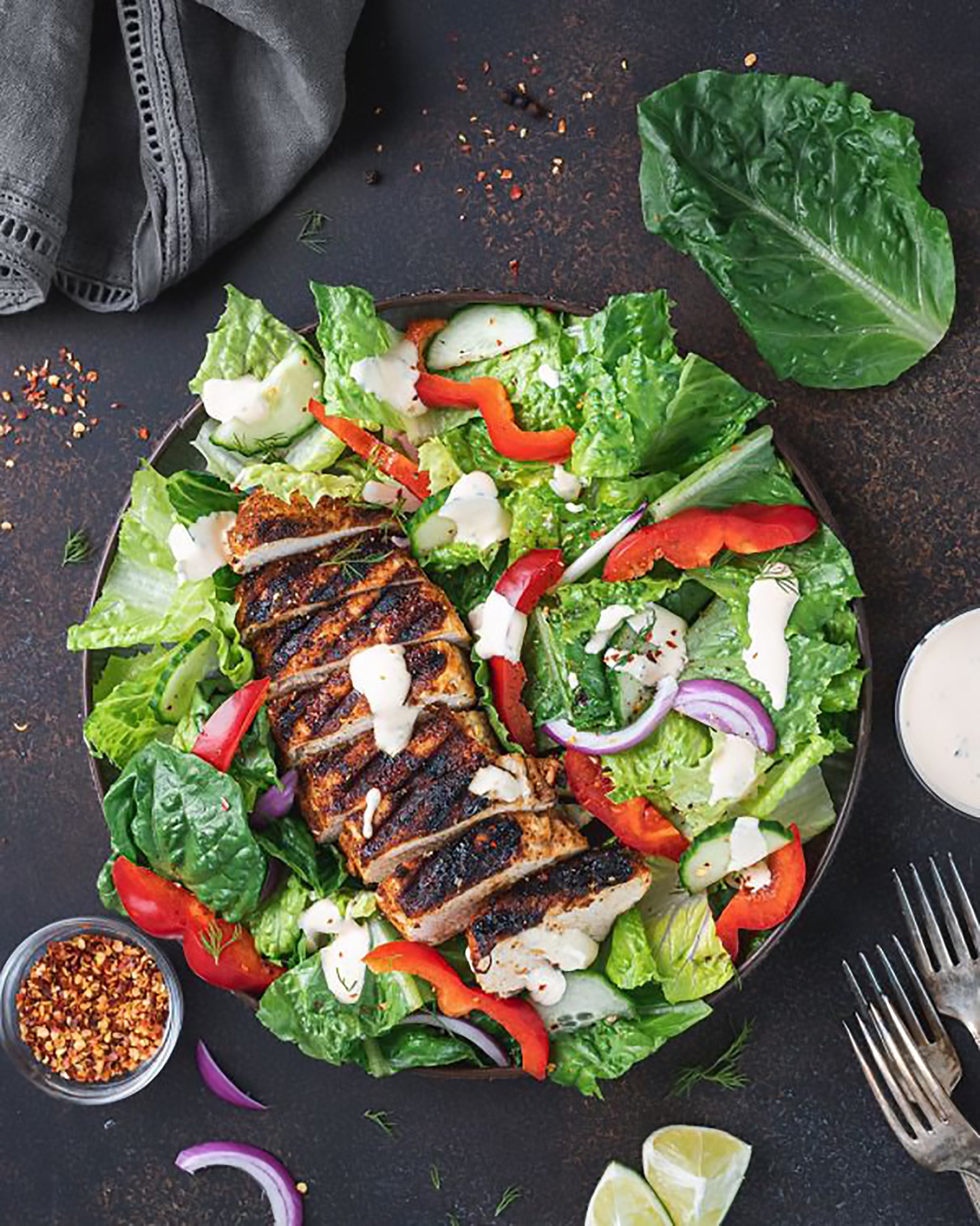 All American Barbecue Chicken Salad – Char Crust® Dry-Rub Seasonings