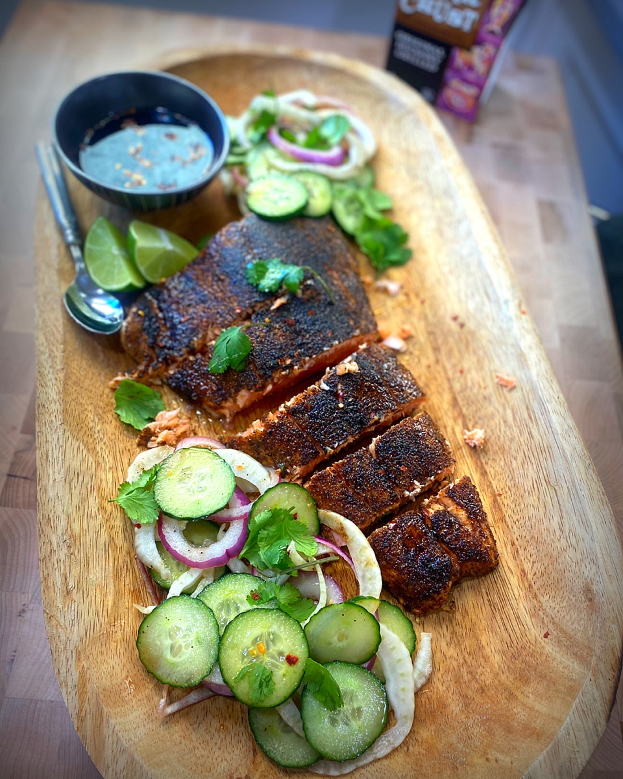 Honey-Glazed Roasted Garlic Peppercorn Salmon