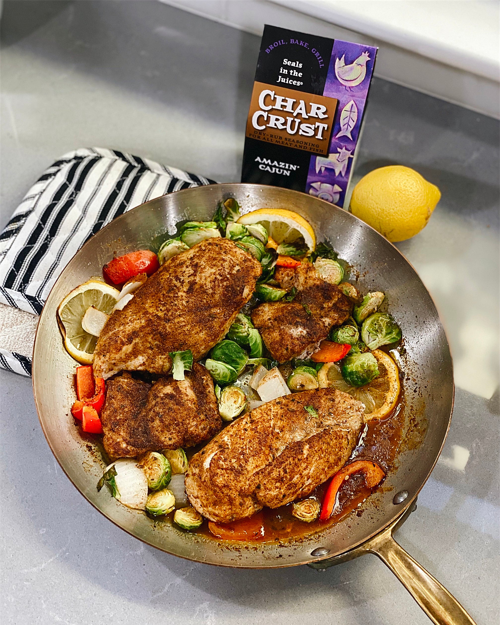 One-Pan Chicken & Vegetables – Char Crust® Dry-Rub Seasonings