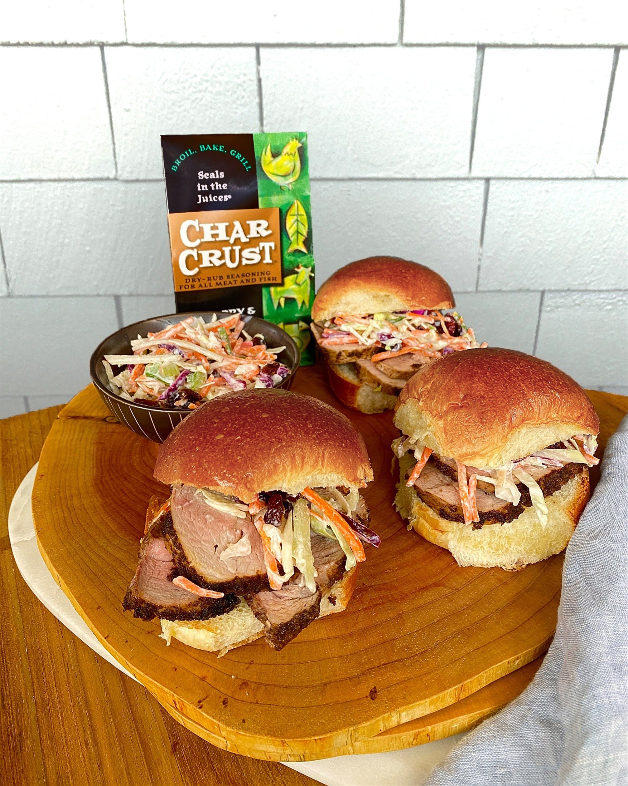 Pork Sliders with Apple Jalapeño Slaw – Char Crust® Dry-Rub Seasonings