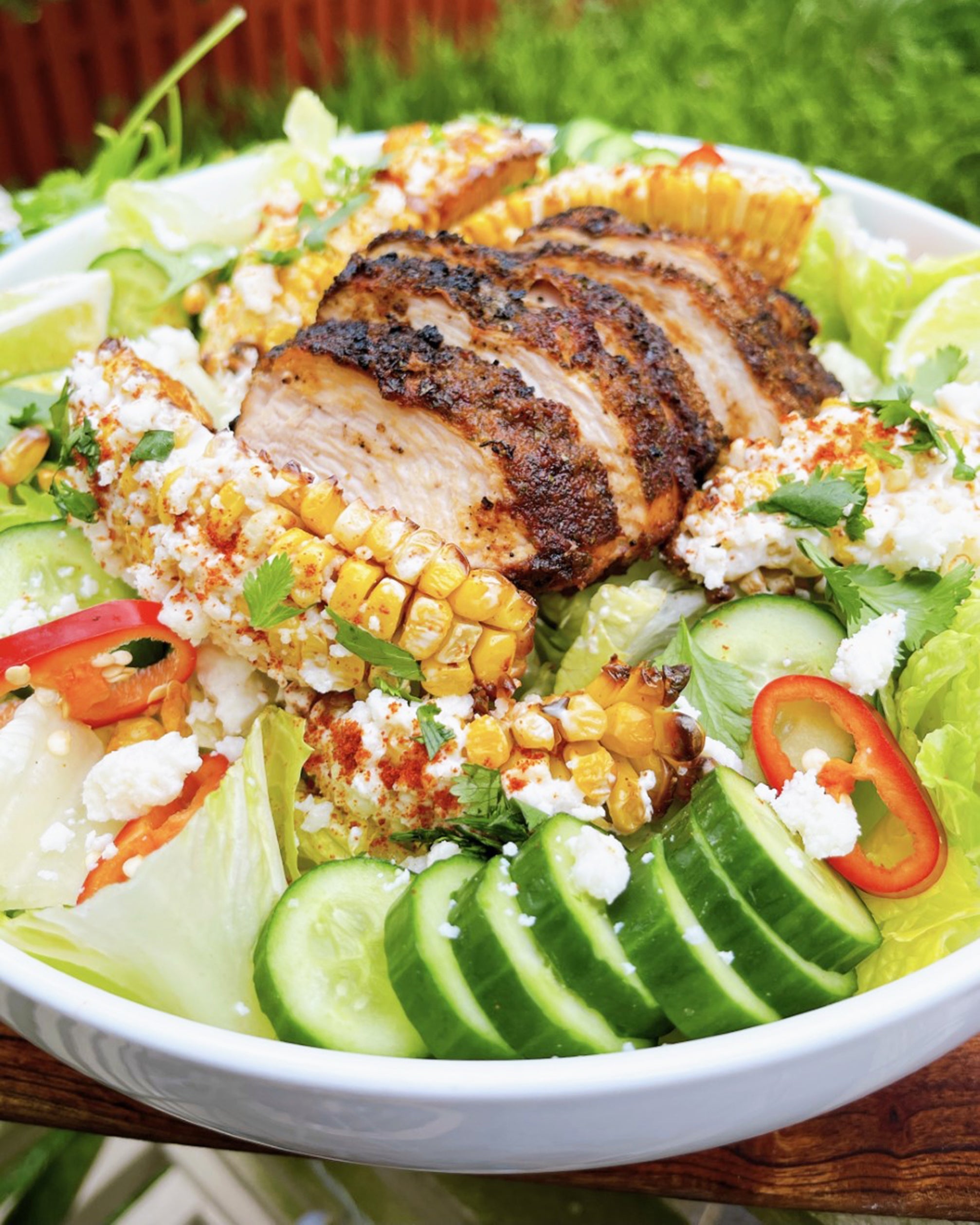 Southwest Chipotle Chicken Corn Riblet Salad – Char Crust® Dry-Rub ...