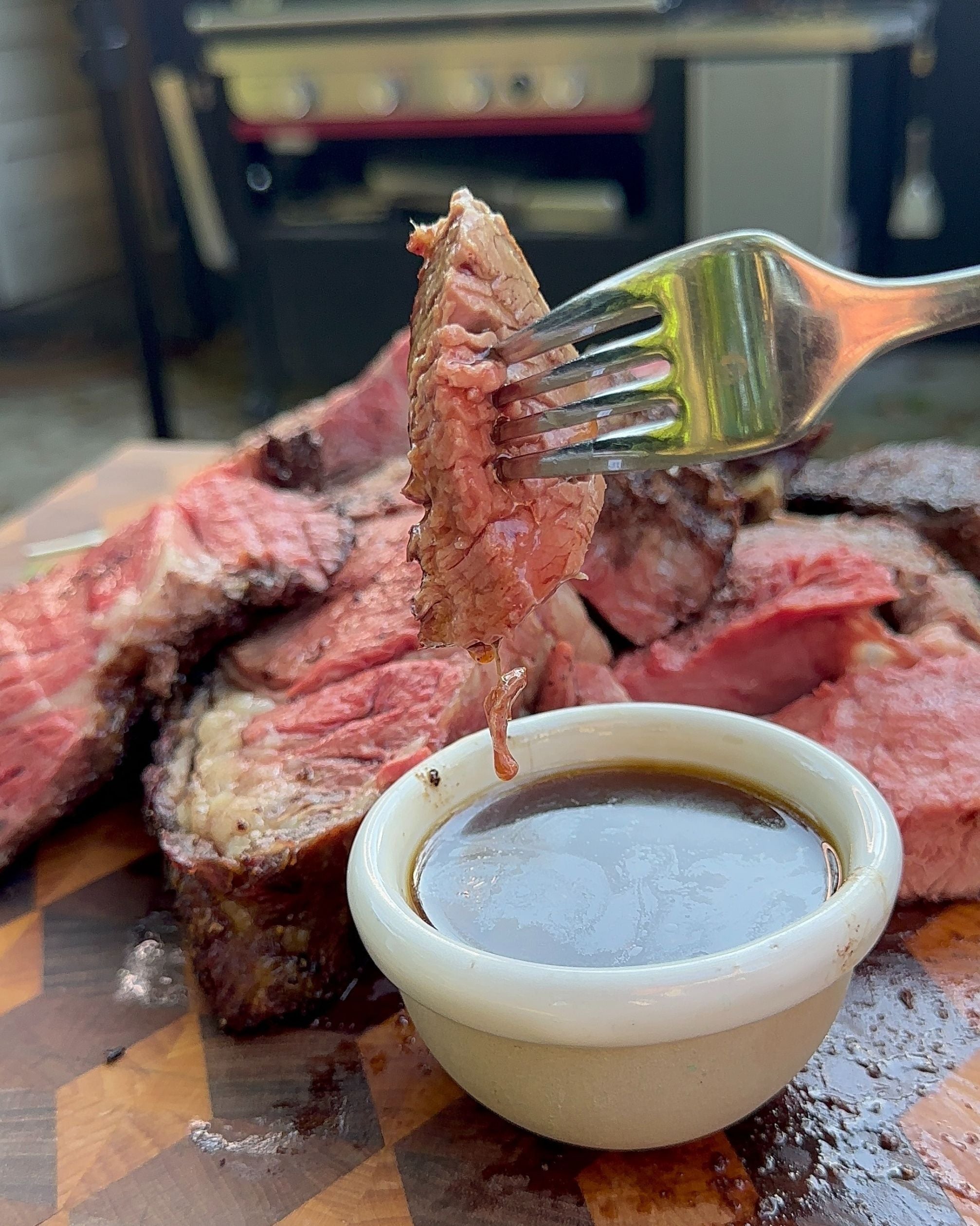 Roasted Garlic Peppercorn Prime Rib - Oven Roasted