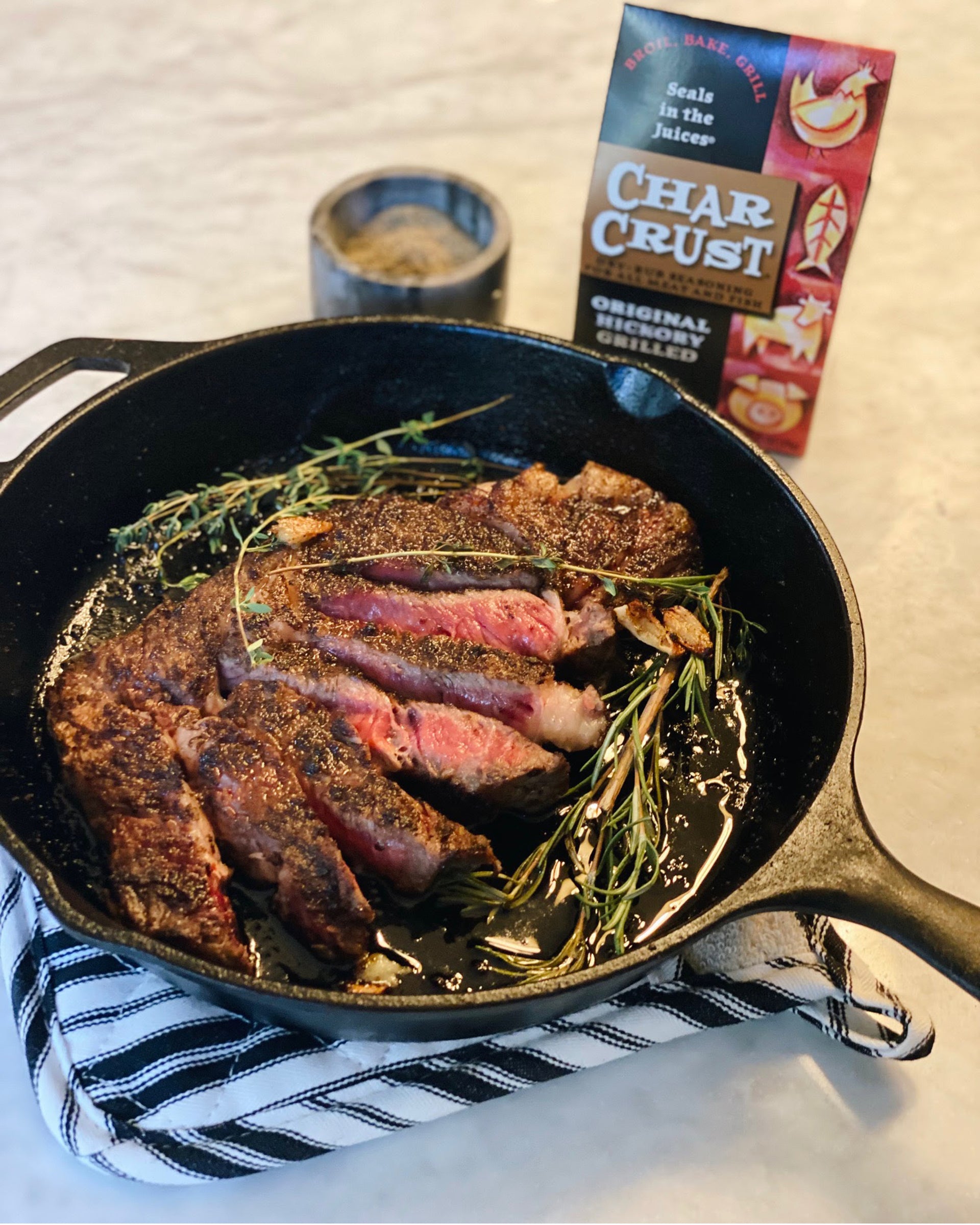Cast Iron Ribeye Char Crust® DryRub Seasonings