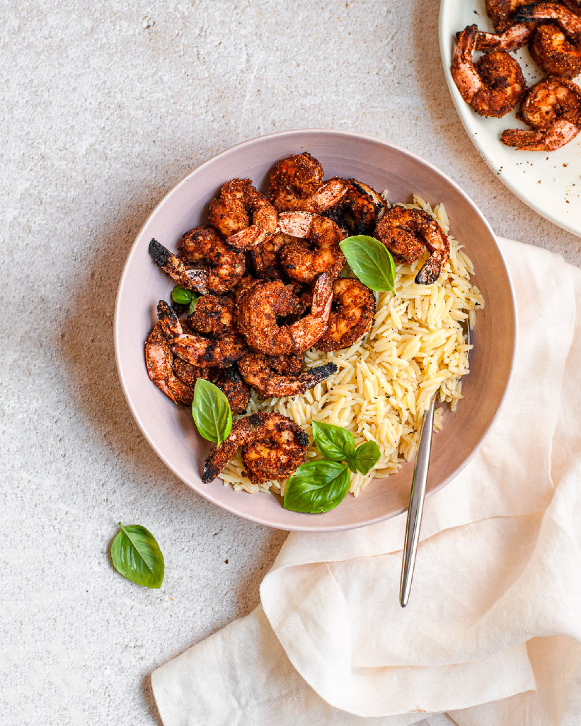 Char Crust® Amazin' Cajun dry-rub seasoning on shrimp and grits. Used in this picture as a fish rub but also good as a chicken rub, beef rub and pork rub.